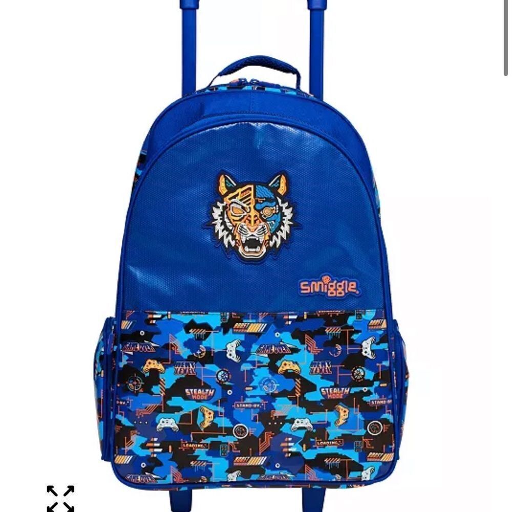 Smiggle Kids Hey There Trolley Bag Backpack, luggage travel bag